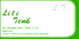 lili tenk business card